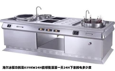 海尔冰箱功耗是039KW24H能帮我算算一天24H下来耗电多少度