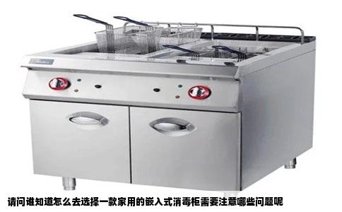 请问谁知道怎么去选择一款家用的嵌入式消毒柜需要注意哪些问题呢