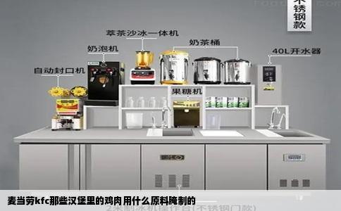 麦当劳kfc那些汉堡里的鸡肉用什么原料腌制的
