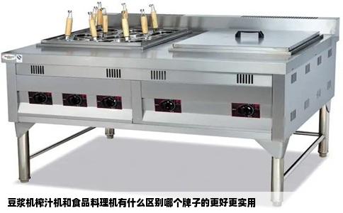 豆浆机榨汁机和食品料理机有什么区别哪个牌子的更好更实用