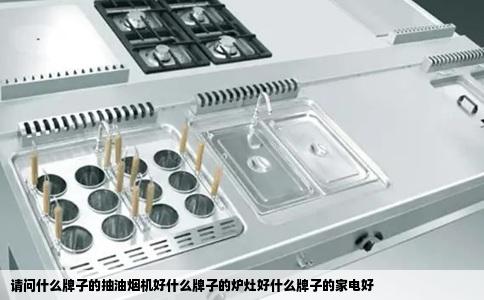 请问什么牌子的抽油烟机好什么牌子的炉灶好什么牌子的家电好