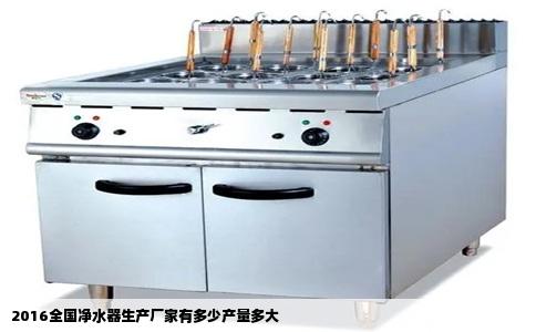 2016全国净水器生产厂家有多少产量多大