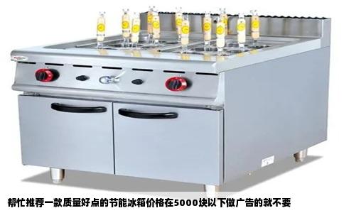 帮忙推荐一款质量好点的节能冰箱价格在5000块以下做广告的就不要