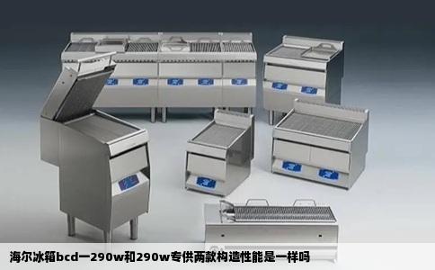 海尔冰箱bcd一290w和290w专供两款构造性能是一样吗