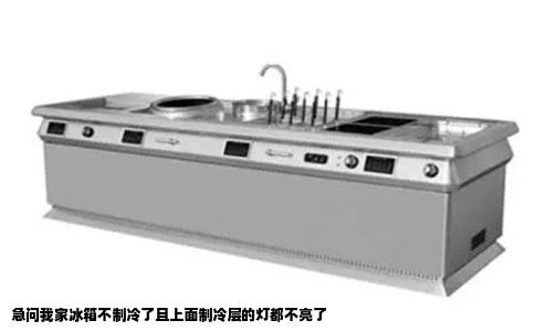 急问我家冰箱不制冷了且上面制冷层的灯都不亮了