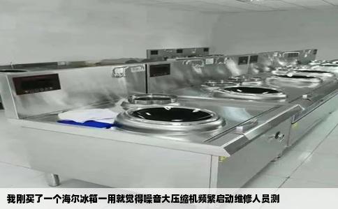 我刚买了一个海尔冰箱一用就觉得噪音大压缩机频繁启动维修人员测