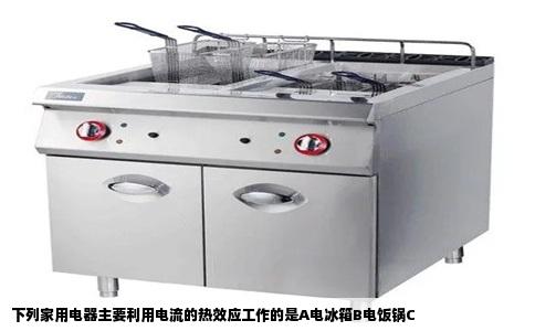 下列家用电器主要利用电流的热效应工作的是A电冰箱B电饭锅C