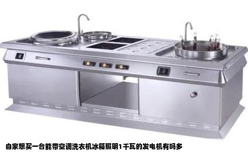 自家想买一台能带空调洗衣机冰箱照明1千瓦的发电机有吗多